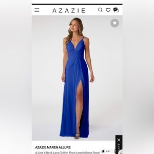 Azazie royal blue dress